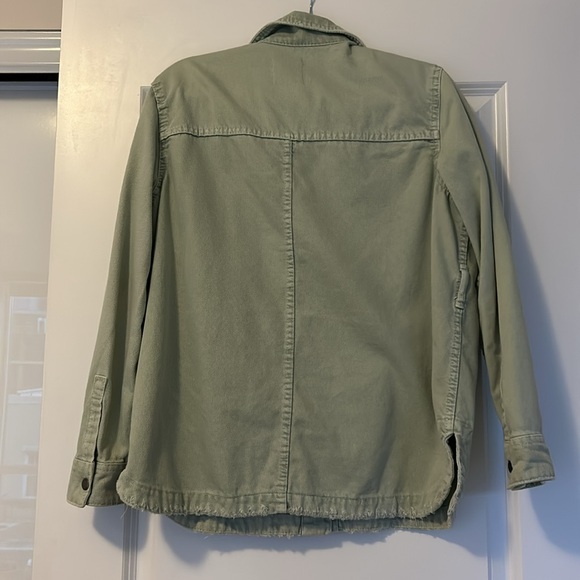 Green Zara washed denim shirt with optional belt - Picture 6 of 7